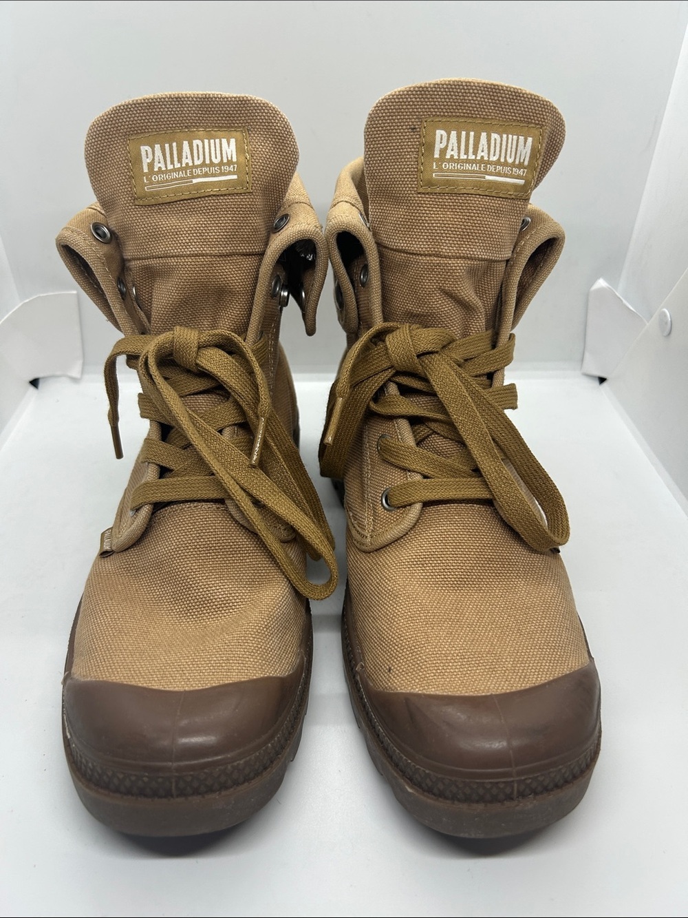 Palladium Women’s Pampa Baggy Wax 02353-209 Woodlin Canvas Boots  Size 10 - Picture 5 of 13